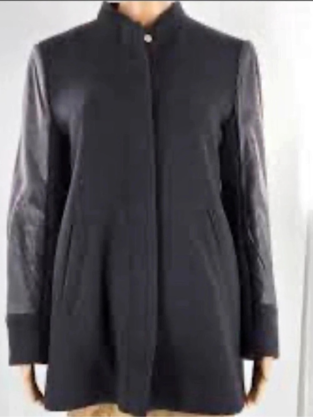 Maje Black Wool Cashmere Coat Size 40